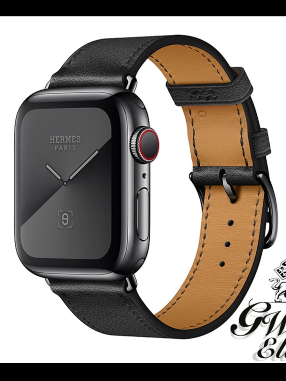 Hermès Apple Watch Band 44mm 45mm Noir Black Single Tour Leather - Picture 2 of 10